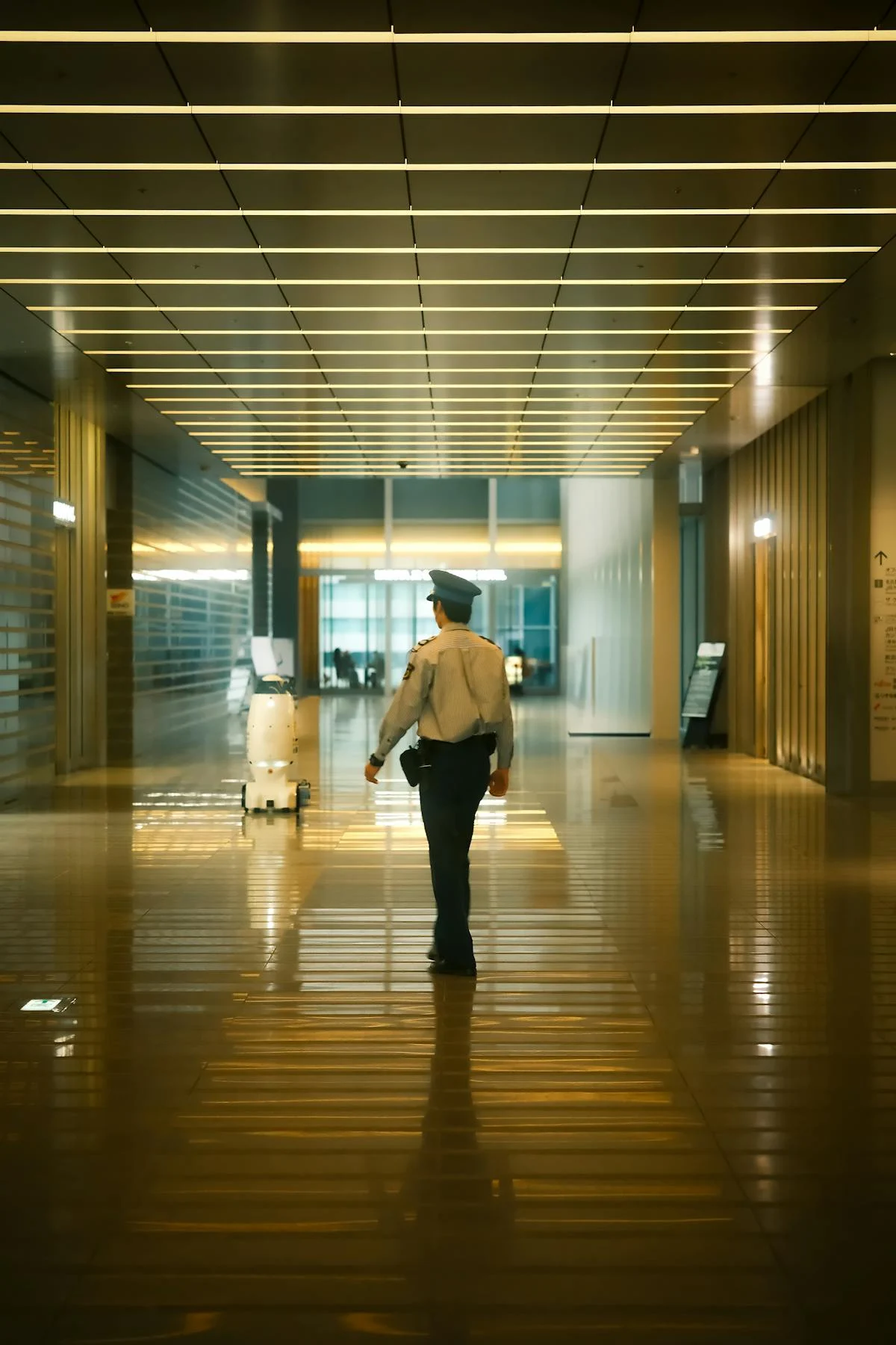 Agent de securitate în patrulare